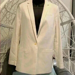 ✨NWOT✨Banana Republic White Long Blazer- Excellent